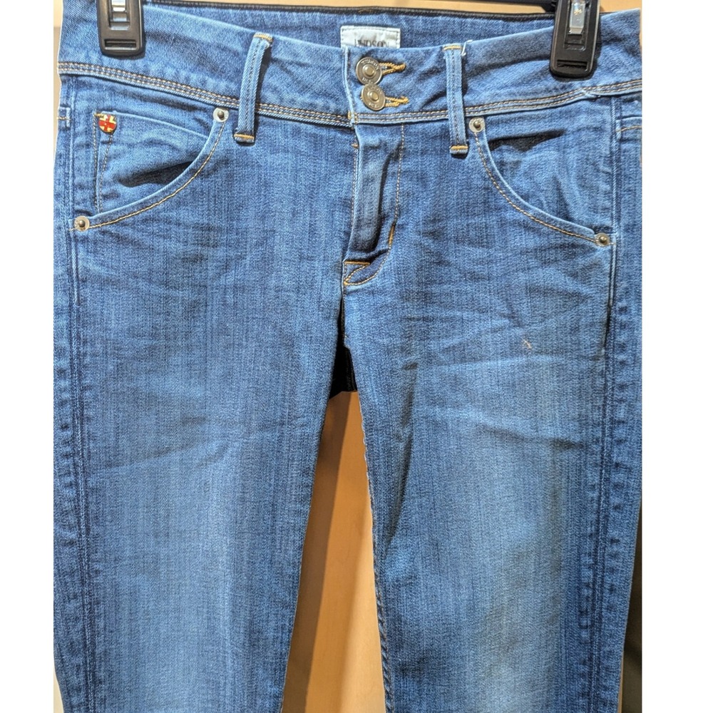 Hudson Jeans Women Collin Skinny Back Flap Pocket Low Rise Denim Size 25 - Picture 2 of 11